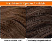 Extensions de cheveux synthétiques à clipser micro-bouclés ondulés, avec fil invisible, couleur blonde, personnalisables en gros, marque privée OEM