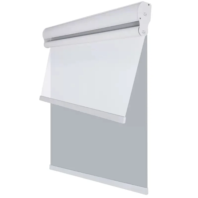 Motorized Cordless Polyester Day Night Dual Roller Blinds Shades Rechargeable Motor for Home Office Hotel Restaurant Cinema