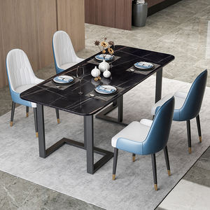 Chaise de salle à manger en cuir blanc de luxe moderne, simple, nordique, créative, entièrement équipée, pour la maison et l'hôtel - Product Image 5