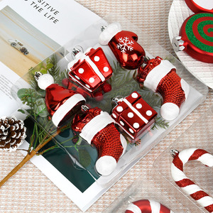 Décorations de Noël suspendues, ornements en forme de sucettes, ornements en forme de bonbons de Noël, gros ornements en forme de bonbons de Noël scintillants à suspendre pour l'arbre - Product Image 2