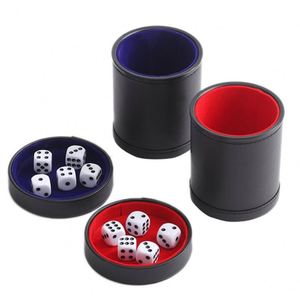 High End Handmade Luxury Customizable Pu Leather <b>Dice</b> Cup Shaker for Ktv Family Games Oem Odm Solid Fashionable - Product Image 5