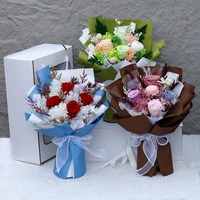 Set Hadiah Buket Mawar Awet Harga Pabrik Langsung BH dengan Kotak Display Elegan - Kejutan Romantis Hari Valentine & Qixi
