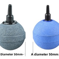 Diffuseur d'air sphérique en sable pour aquarium, pierre à bulles, oxygénation, fritté haute température, 50mm