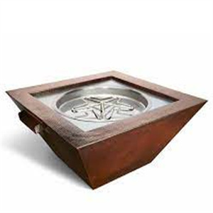Fuente de fuego de acero Corten para exteriores, características de <span class=keywords><strong>agua</strong></span> y fuego para piscinas - Product Image 5