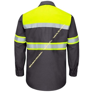 قمصان قطنية للحام ، ملابس البناء ، قمصان العمل ، ملابس السلامة, قمصان قطنية عاكسة عالية الوضوح ، رخيصة السعر - Product Image 2