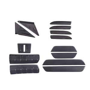 Cho Porsche taycan sợi carbon cửa bên ngoài xử lý Bảng điều khiển Bìa Sticker cửa sổ kính nâng chuyển đổi xe trang trí Phụ kiện khung - Product Image 2