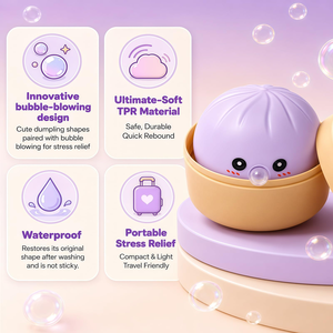 Juguete Antiestrés de Peluche con Forma de Bollo al Vapor, Suave, Elástico, No Pegajoso, Realista, Tipo Comida, para Descomprimir, Hecho en Zhejiang - Product Image 3