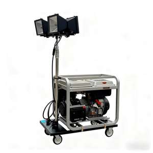 휴대용 수동 리프팅 폴 디젤 발전기 차량 조명 램프 포함 - Product Image 3