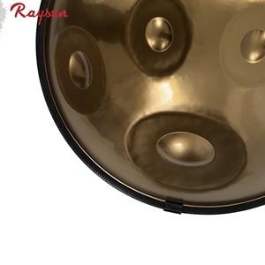 Handpan professionnel Raysen <span class=keywords><strong>9</strong></span> Notes <span class=keywords><strong>D</strong></span> <span class=keywords><strong>Kurd</strong></span> 432 Hz ou 440 Hz 53 cm, doré, avec sac HCT gratuit - Product Image 2