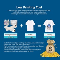Mesin Cetak Kaos Digital 3T A3 DTF Otomatis Penuh Kompatibel Epson 30cm Printer Roll-to-Roll Kecil Garansi 1 Tahun Baru