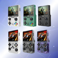 Console de jeu rétro portable GAMINJA R36, console de jeu classique portable de 3,5 pouces, lecteur vidéo de poche de 64 Go pour jeux d'arcade