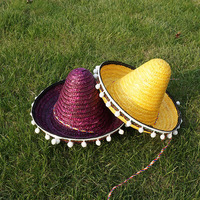 Sombrero marroquí Sombrero de paja para mujer Sombrero de playa de verano de gran tamaño para viajes al aire libre Deportes casuales Dibujado a mano Inspirado México