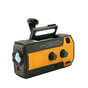 HAMAN kit di sopravvivenza mini AM FM NOAA radio di emergenza manovella solare con caricatore del telefono e generatore