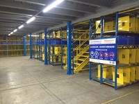 Pour MAXRAC Heavy Duty Corrosion Protégé Mezzanine Plancher Plate-Forme Empilable Racks En Acier Sélectif Palette Entrepôt Rack Poudre