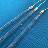 Lampe infrarouge halogène en céramique C51 pour four et friteuse à air, tube en verre de quartz transparent, émetteur de lumière infrarouge à ondes courtes