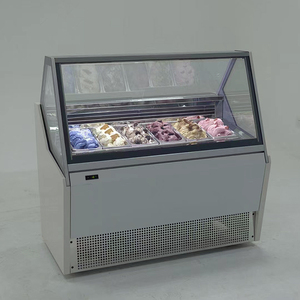 Vitrine de crème glacée italienne/réfrigérateur congélateur/vitrine dans un magasin de crème glacée avec congélateur à dégivrage <span class=keywords><strong>automatique</strong></span> - Product Image 4