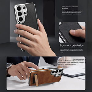 Étui de téléphone en cuir PU pour Samsung S26 S23 S24 Ultra S25 Plus S26 EDGE avec support caché, protection antichoc - Product Image 4