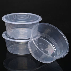 ארוחת צהריים חד פעמיות מהיר להוציא מיכלי מזון עגולים בפלסטיק מותאם אישית - Product Image 1
