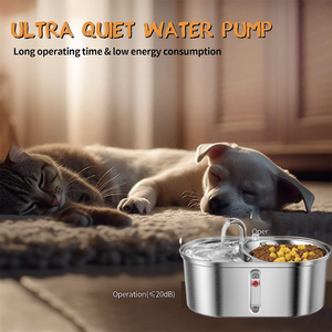 Fuente automática de acero inoxidable para gatos, dispensador de agua corriente de 3L para perros y gatos, filtro de <span class=keywords><strong>4</strong></span> capas, <span class=keywords><strong>bebedero</strong></span> inteligente para mascotas - Product Image 2