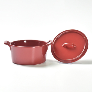 Customized Modern Eco-Friendly Pure Color Round <strong>Ceramic</strong> <strong>Casserole</strong> <strong>Dish</strong> <strong>with</strong> <strong>Lid</strong> for Induction Cooker - Product Image 5