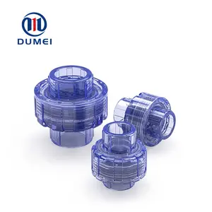 UPVC Rohr Union nach unterstützung pvc gewinde union rohr fitting Industrie qualität Buchse PVC-U transparent Weibliche Union