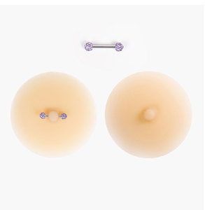 Cubierta Adhesiva Invisible Reutilizable para los <span class=keywords><strong>Senos</strong></span> con Adhesivo para Piercings en los Pezones, Almohadillas <span class=keywords><strong>de</strong></span> <span class=keywords><strong>Silicona</strong></span> sin Costuras para Sujetador, Cubiertas para Pezones, Pezoneras - Product Image 2