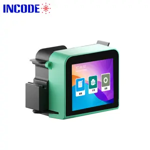 Máquina de impresión de inyección de tinta portátil INCODE, fecha, número de serie, máquina de fabricación de sellos de código de lote para pequeñas empresas