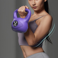 Ensemble de Kettlebells en Ciment et Plastique Écologique, Couleur Unie Personnalisable, pour Yoga et Pilates, Légers et Portables, de 2 à 16 KG