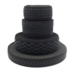 Chất Lượng Hàng Đầu Không Trượt Silicone Grip In Ban Nhạc Đàn Hồi Webbing Cao Su Dots Grip Ban Nhạc Đàn Hồi Cho Đồ Lót