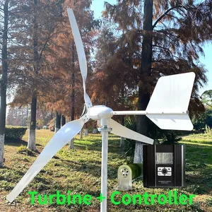 Vrije Energie 3 Bladen 1kw 2kw 3kw 5kw 24V/48V/96V Windmolen Windturbine Power Generator Met Mppt Controller Voor Marine En Land