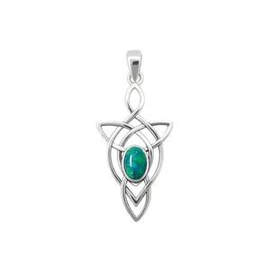 925 sterling Silver turquoise mặt dây chuyền đồ trang sức Cổ Bạc Vòng cổ cho phụ nữ