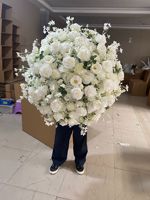 Décoration en Gros – Composition Florale Artificielle en Boule pour Centres de Table de Mariage, Fêtes et Événements – Fleurs en Soie