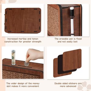 Populaire Tirelire en Bois à Motifs Nombres et Dessins Animés pour le Rangement de Monnaie et Cadeau – Boîte <span class=keywords><strong>D</strong></span>éfi <span class=keywords><strong>d</strong></span>'Épargne CFA - Product Image 2