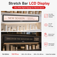 Layar LCD Dekoratif untuk Konter Kosmetik, Signage Digital Ultra Lebar untuk Toko Merek Mewah 27 Inci