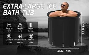 Vanace VBT02 Bañera de Hielo Inflable Portátil de PVC de Alta Calidad y Durabilidad para Recuperación Física, Bañera de Inmersión en Frío de 60 galones o más para Exteriores - Product Image 5