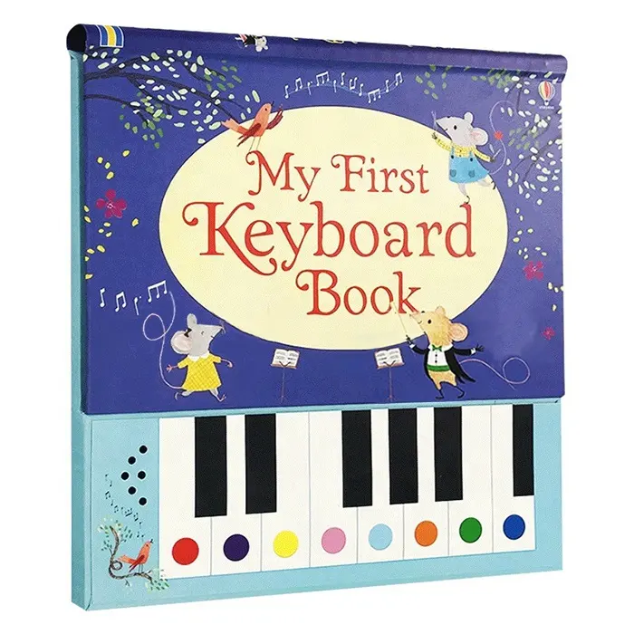 Custom Plastic Educatief Phonics Islamitische Kerst Piano Dinosaurus Geluid Boek Voor Kinderen