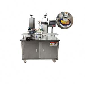 เครื่องปิดผนึกกล่องอัตโนมัติสำหรับขวดทรงกลมและกล่องคุกกี้ช็อกโกแลต พร้อมเทปพันรอบและเครื่องปิดผนึกกระป๋องขนม - Product Image 2