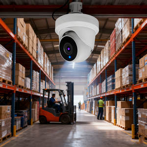 Caméra de sécurité extérieure Veemco 4K 12MP CMOS 2.8mm PoE IP67 avec vision nocturne, microphone intégré, NVR pour les personnes et les véhicules - Product Image 6