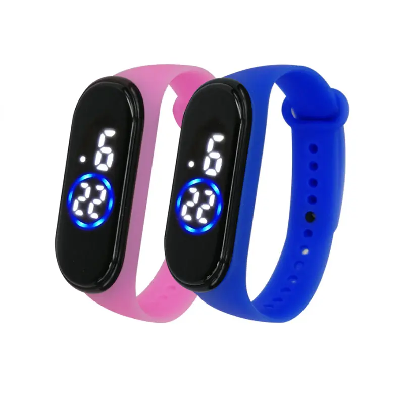 Silicone LED Light Digital Sport Wrist Watch Kid Women Girl Men Boy Led Touch Silicone TPU Watch For Promotion gifts
