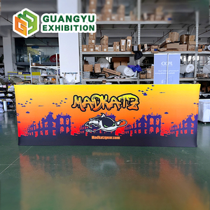 Table <span class=keywords><strong>de</strong></span> stand d'exposition rétractable à LED <span class=keywords><strong>de</strong></span> haute qualité, comptoir pliable en alliage d'aluminium pour exposition commerciale - Product Image 2
