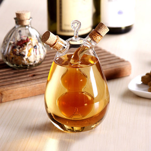 Verrerie de cuisine <span class=keywords><strong>en</strong></span> verre Borosilicate, verre Borosilicate transparent, huile et vinaigre Cruet, avec <span class=keywords><strong>bouchon</strong></span> <span class=keywords><strong>en</strong></span> liège, soufflé à la main - Product Image 2
