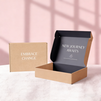 Boîtes d'expédition en carton ondulé mat recyclables avec logo personnalisé pour l'emballage de chaussettes et de vêtements