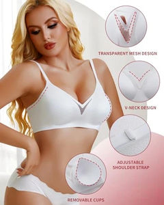 Soutien-gorge en gel souple respirant sans fil à décolleté profond sexy de haute qualité Logo personnalisé Confort Push-up Lingerie sans couture pour femmes pour tous les jours - Product Image 3