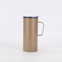 Fournisseur direct, prix avantageux pour tasse à sublimation ultra-fine de 670 ml, tasse isotherme, tasse vierge avec intérieur en PP et extérieur en acier inoxydable
