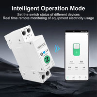 Disjoncteur intelligent Tuya Zigbee 63A AC 1P avec télécommande, relais de mesure d'énergie 220V, interrupteur intelligent MCB pour pompe à eau