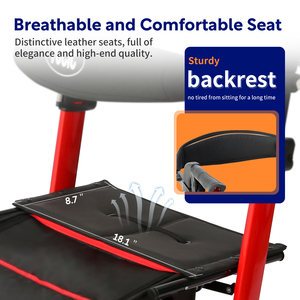 Andador Plegable <span class=keywords><strong>con</strong></span> <span class=keywords><strong>Asiento</strong></span> Acolchado, Ligero y Portátil, de 4 Ruedas, Ayuda <span class=keywords><strong>para</strong></span> Caminar <span class=keywords><strong>con</strong></span> Altura Ajustable <span class=keywords><strong>para</strong></span> <span class=keywords><strong>Adultos</strong></span> Mayores, OEM - Product Image 2