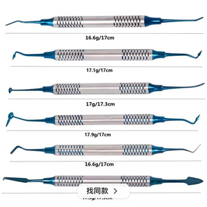 ชุดไม้พายสำหรับทำฟันทำจากไทเทเนียม6ชิ้นขนาด18.5ซม. เครื่องมือปากเปล่าสำหรับซ่อมแซมวัสดุโลหะ - Product Image 5