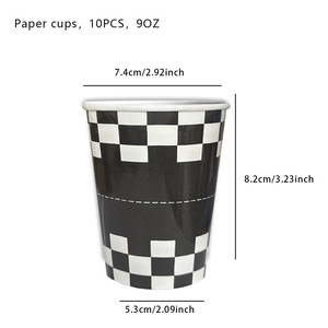 Ensemble de couverts pour moto, assiettes en papier, serviettes et nappe sur le thème de la moto, décoration de fête d'anniversaire Dirt Bike, pour 10 personnes - Product Image 4