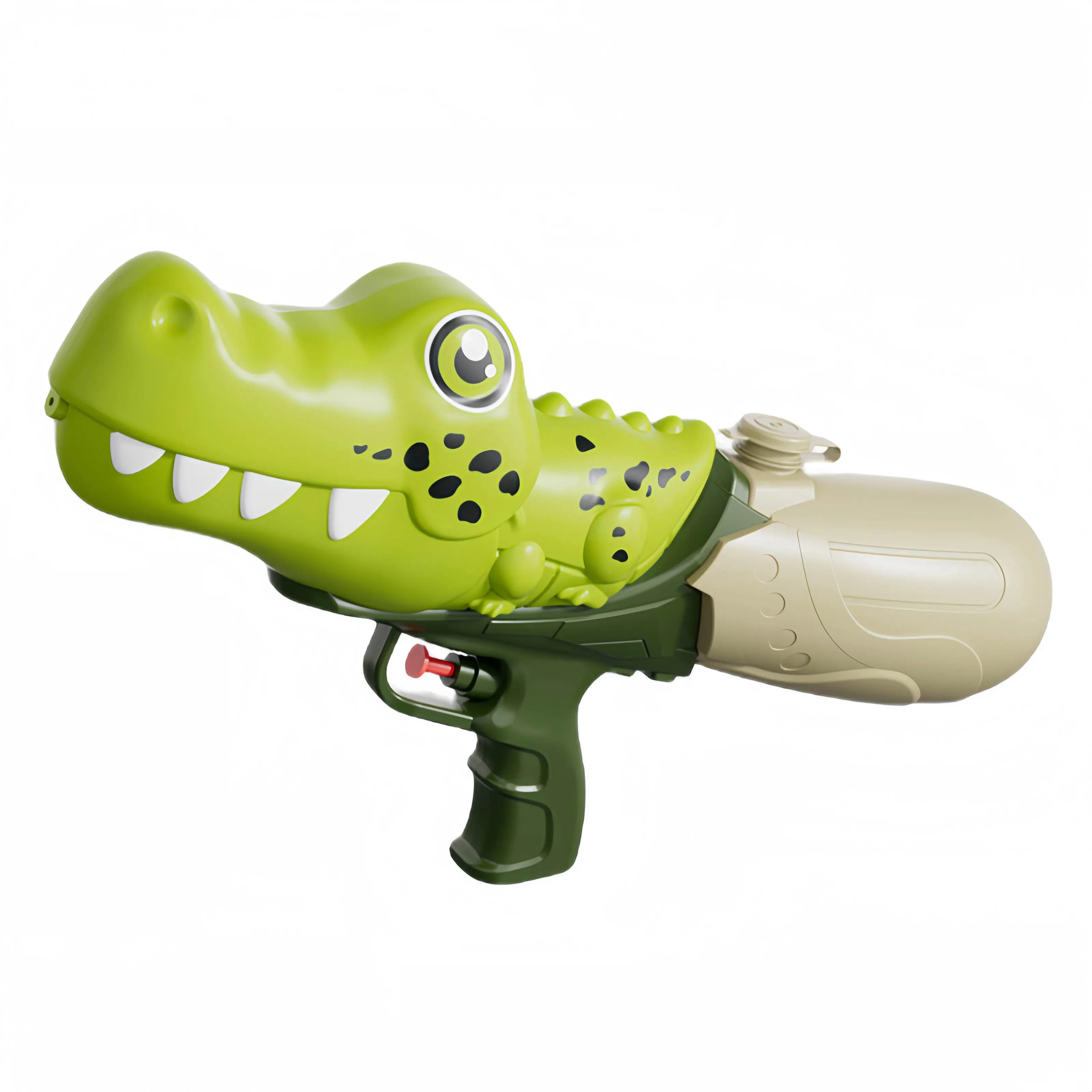 2024 nuevos niños Primavera Verano juguetes pistola de agua de cocodrilo de color verde y naranja
