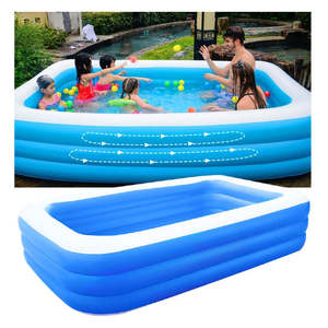 Piscine gonflable d'extérieur durable pour le plaisir aquatique estival dans la cour, spacieuse, écologique, légère, en PVC, pour enfants et adultes - Product Image 2